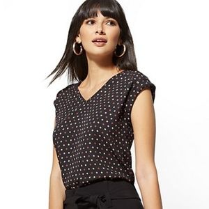 New York and Company Dot Blouse